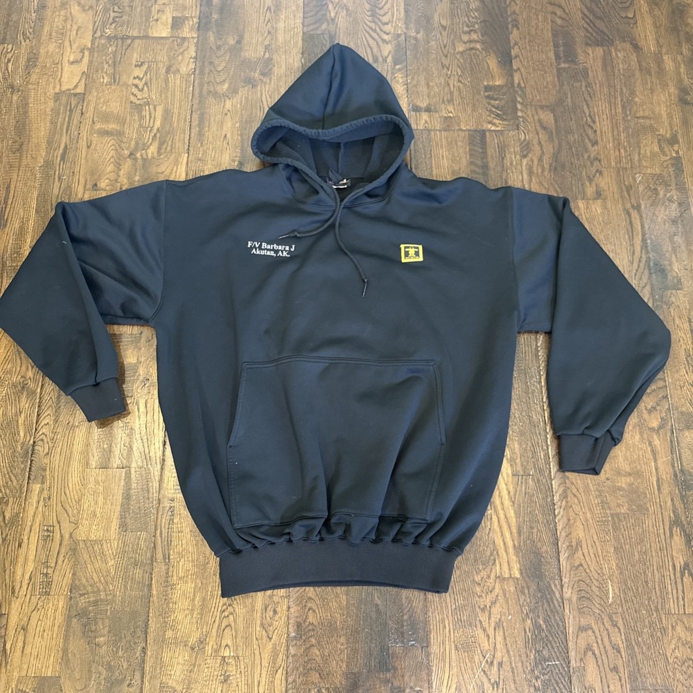 Guy Cotten Polartec Hoodie Mens XL Made USA Black Boat Embroidery NWOT